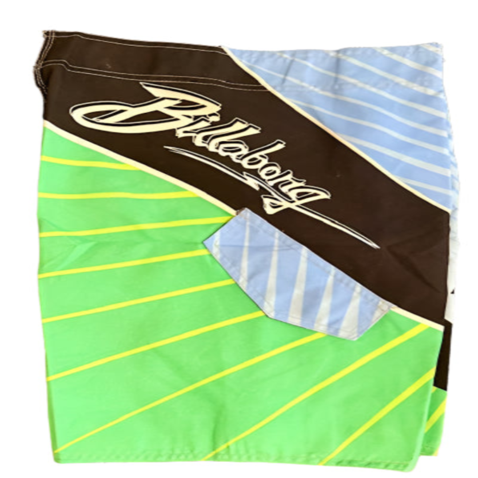 Men's Board Shorts - Blue/Green Stripe