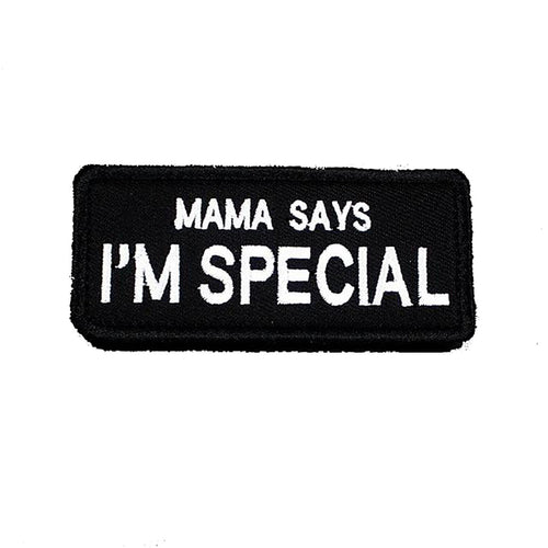 Mama Says I'm Special Velcro Patch - Black/White | Action Pro Sports