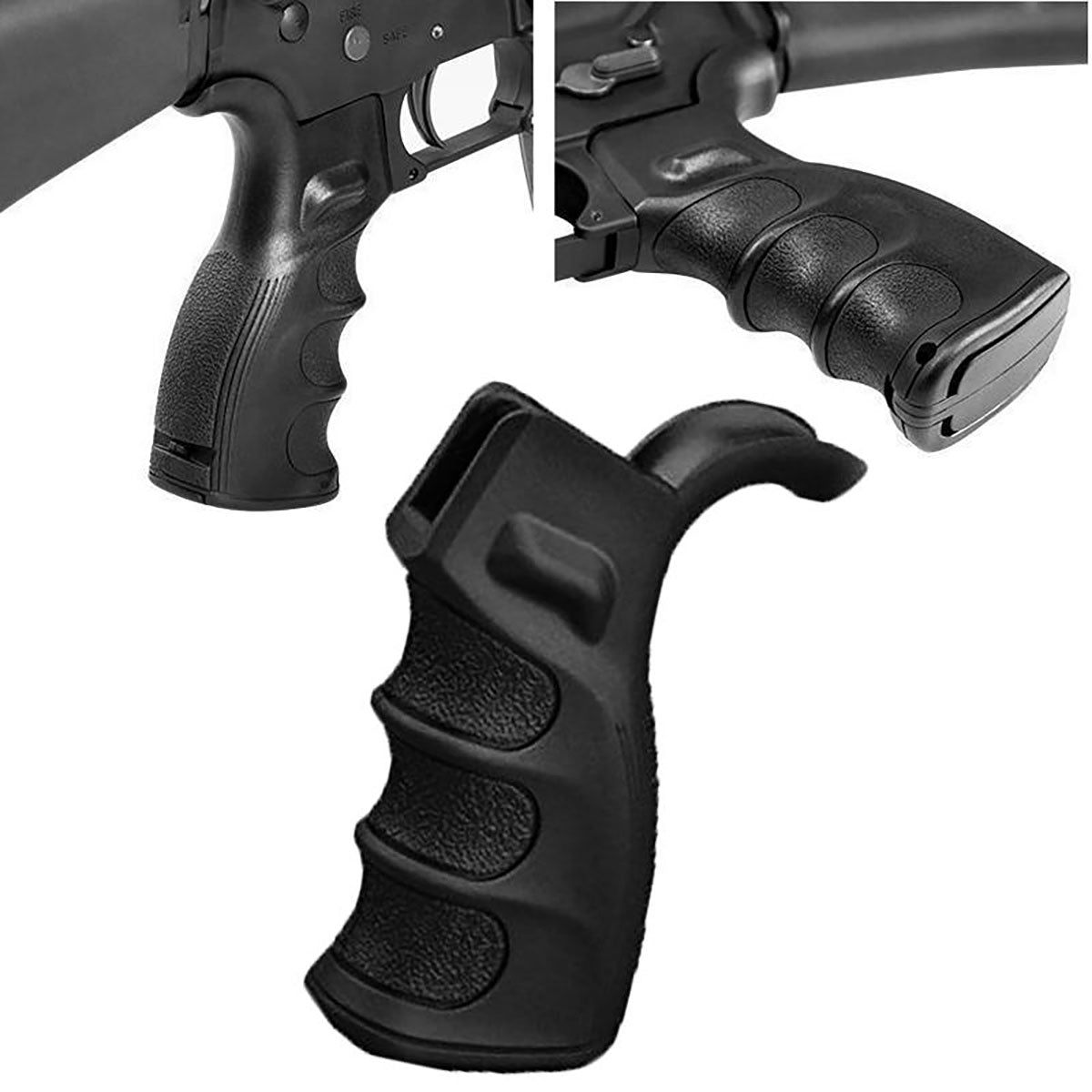 Lower Receiver Pistol Grip - Enhanced/Black | Action Pro Sports