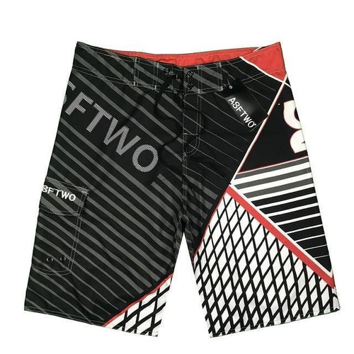 Men's Board Shorts - Black/Red | Action Pro Sports