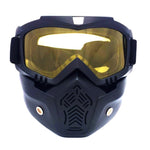 Facemask Motocross Goggles - Black/Yellow