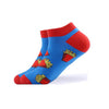 Cool Socks Dude - Sport & Dress Socks - Blue & Red Fries Ankle Socks - Action Pro Sports