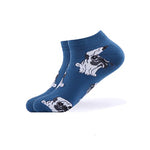 Cool Socks Dude - Sport & Dress Socks - Blue Pug Puppy Ankle Socks - Action Pro Sports