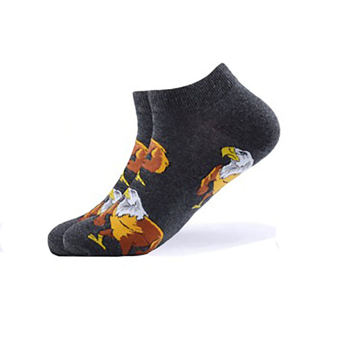 Grey Bald Eagle Ankle Socks - Action Pro Sports