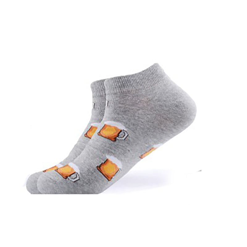 Grey Beer Mug Ankle Socks - Action Pro Sports