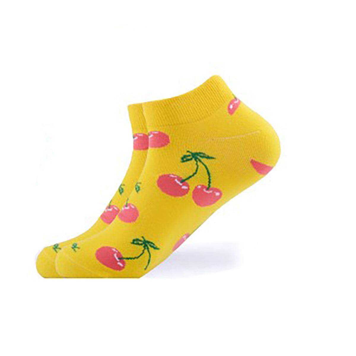 Yellow Cherry Ankle Socks - Action Pro Sports