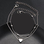 Heart & Bead Strand Anklets - Action Pro Sports