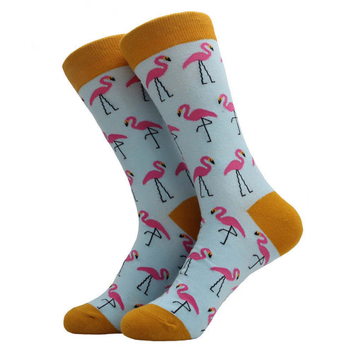 Cool Socks Dude - Sport & Dress Socks - Flamingo Party Crew Socks - Action Pro Sports