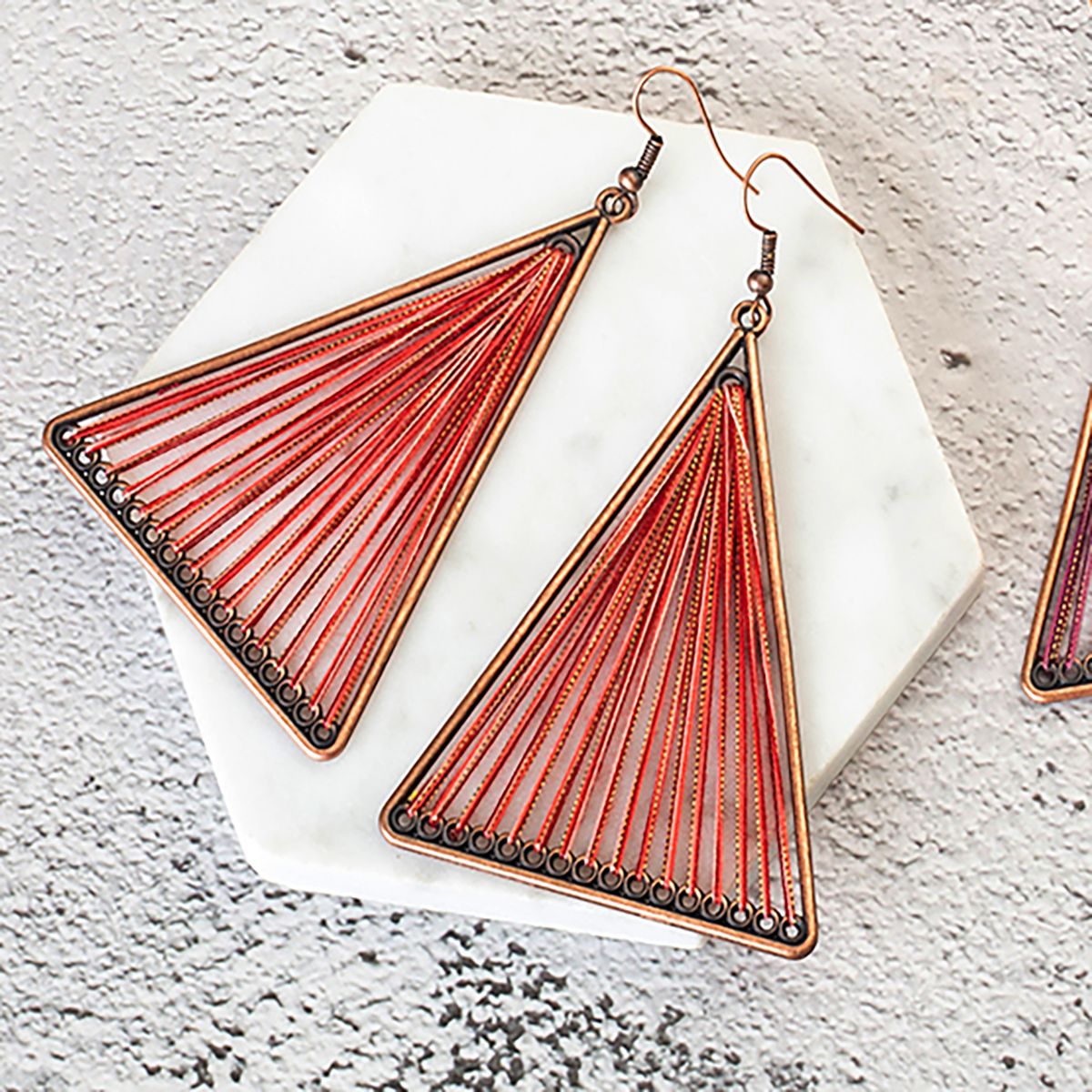 Geometric Triangle Dangle Earrings - Action Pro Sports