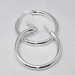 Large Silver Hoop Earrings - Action Pro Sports