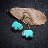 Turquoise Elephant Earrings - Action Pro Sports