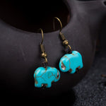 Turquoise Elephant Earrings - Action Pro Sports