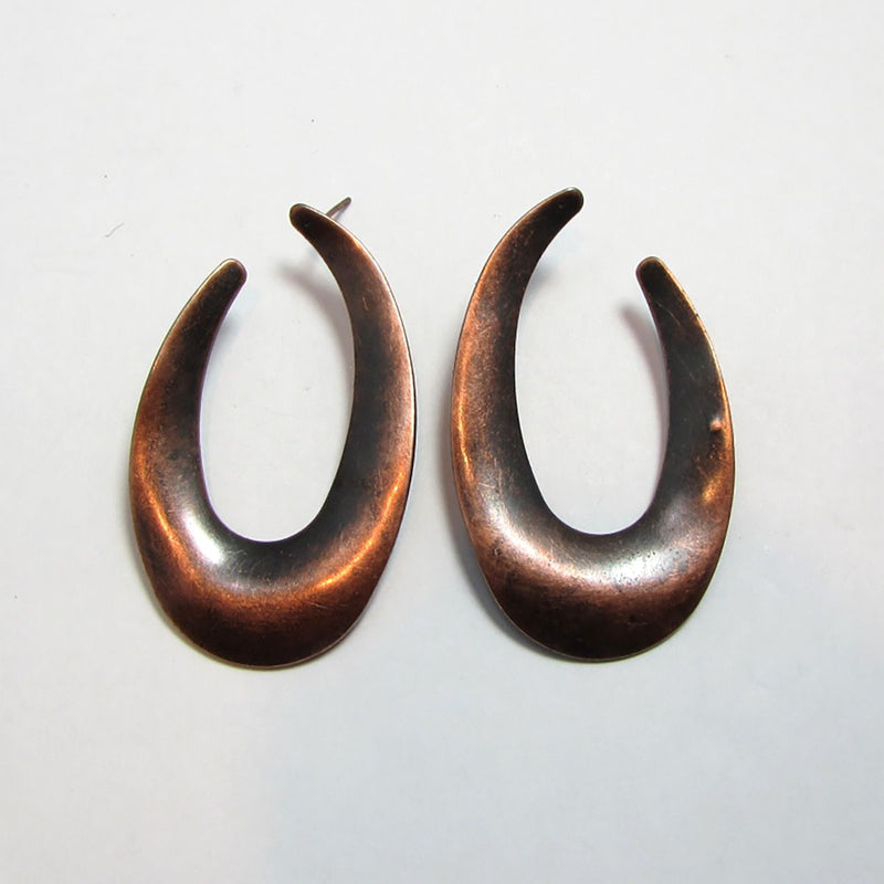 Geometric Crescent Hoop Earrings - Action Pro Sports