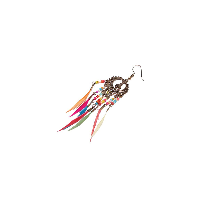 Long Feather Dangle Earrings - Action Pro Sports