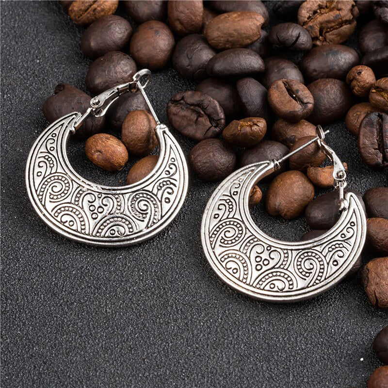 Vintage Crescent Moon Earrings - Action Pro Sports