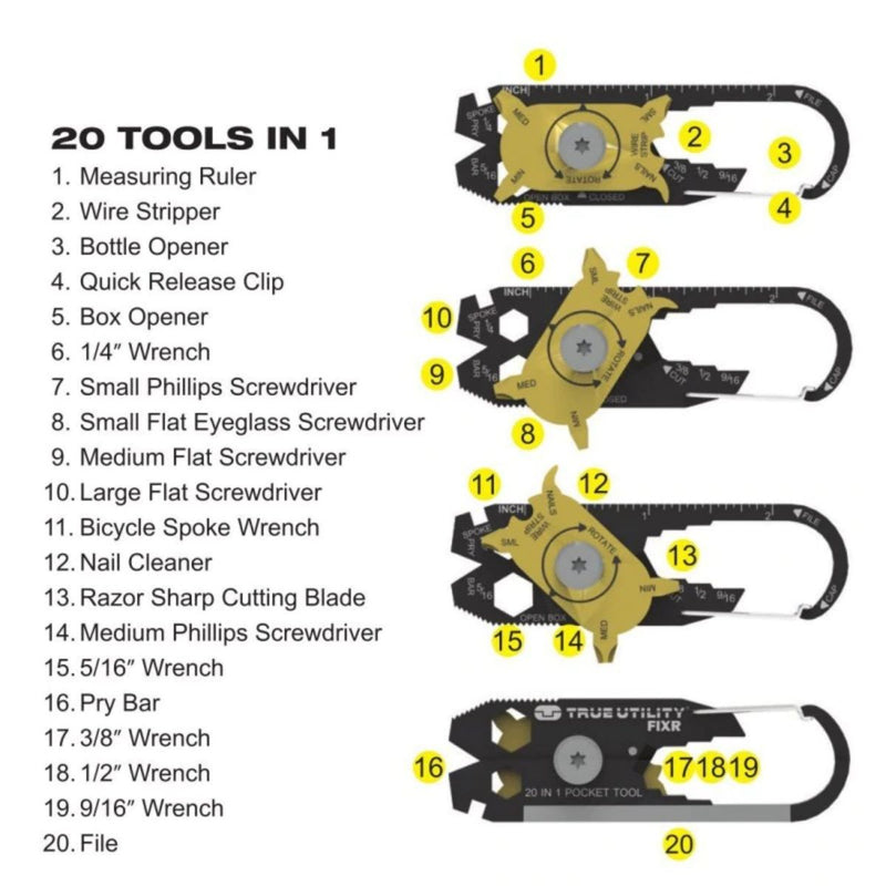 20 in 1 Compact Multi-Tool - Action Pro Sports