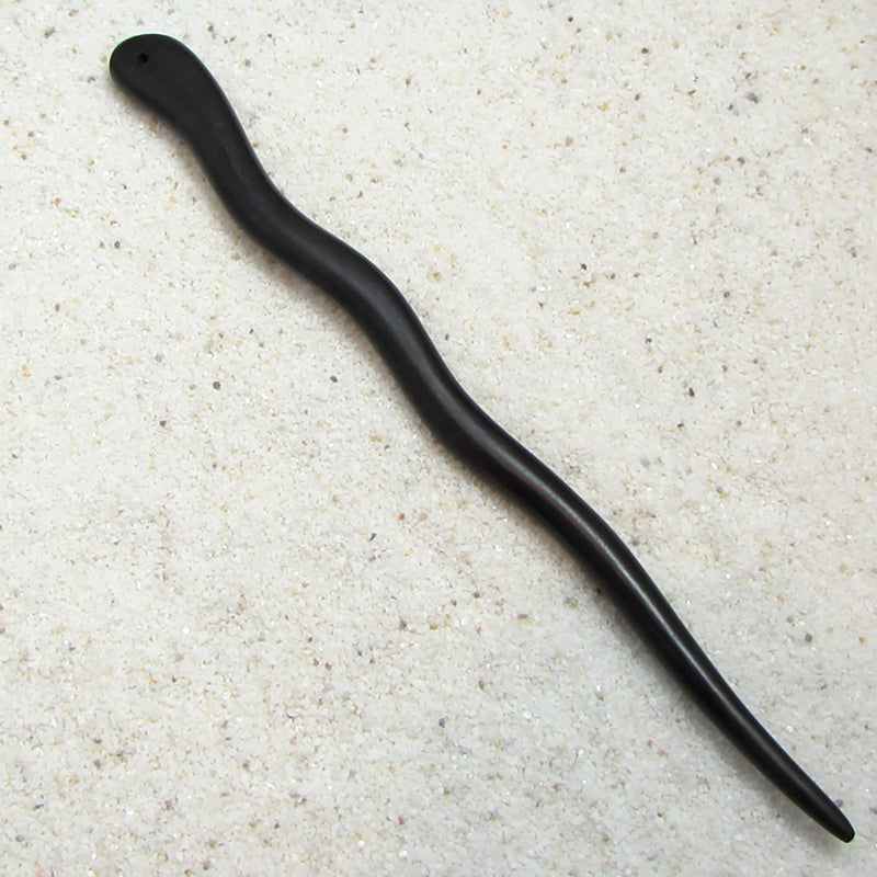 Japanese Traditional Wavy Wood Hairpins - Action Pro Sports