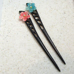 Japanese Stick Style Flower Wood Hair Pins - Action Pro Sports