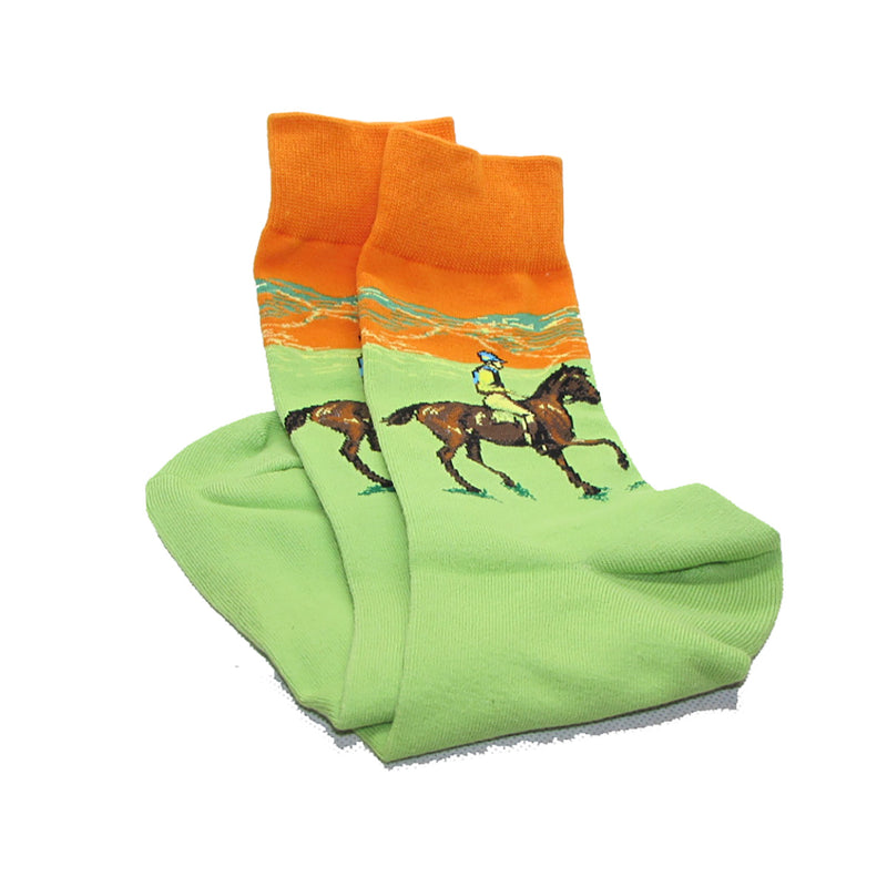 Green Equestrian Crew Socks - Action Pro Sports