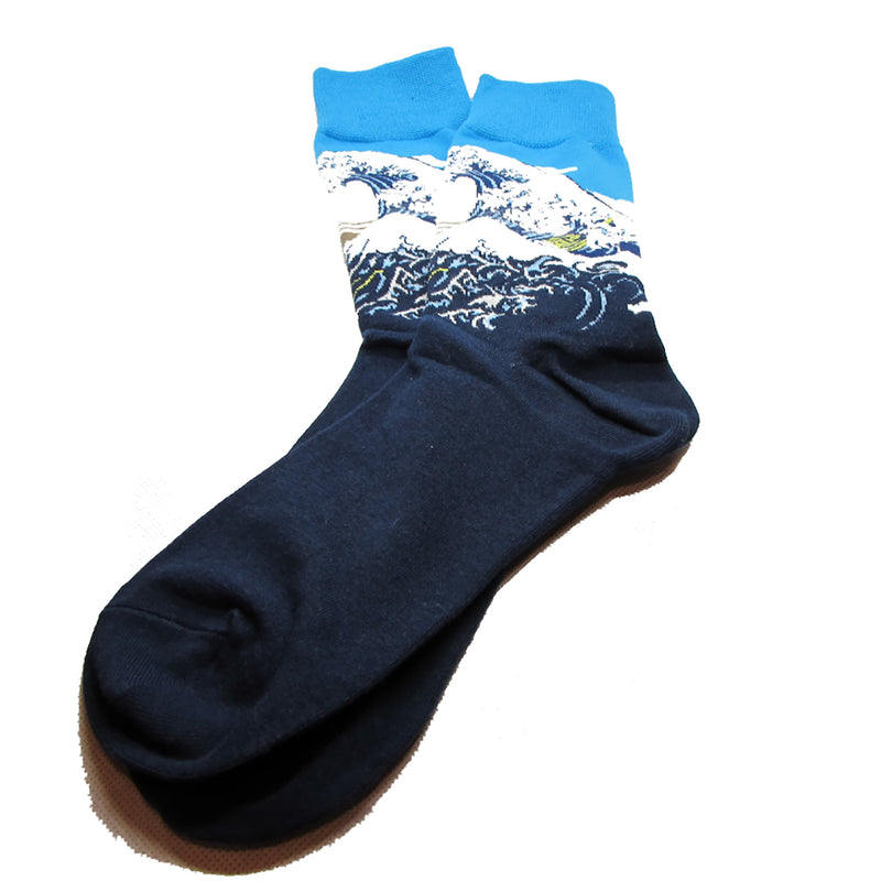 Cool Socks Dude - Sport & Dress Socks - Blue Tidal Wave Crew Socks - Action Pro Sports