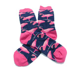 Cool Socks Dude - Sport & Dress Socks - Blue Flamingo Crew Socks - Action Pro Sports