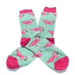 Cool Socks Dude - Sport & Dress Socks - Baby Blue Flamingo Crew Socks - Action Pro Sports