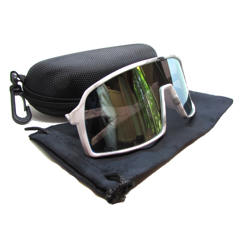 Large Profile Sport Sunglasses - White Camo
