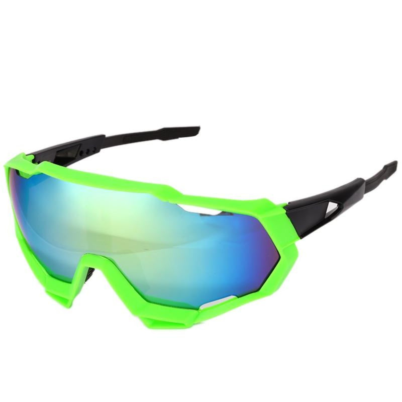Large Profile Sport Sunglasses - Green/Black | Action Pro Sports