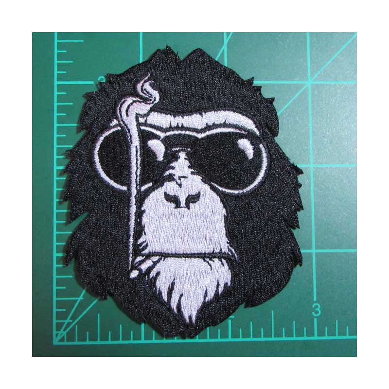 Mona Lisa Monkey Iron-on Patch Funny Patches Gorilla Monkey Iron-on Patch  Funny Iron-on Art Patch Rectangular Patches Finally Home 