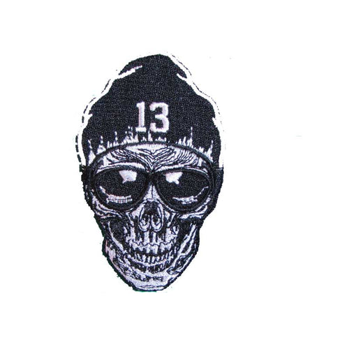 Fan Character Iron On Patch - 13 Skull | Action Pro Sports