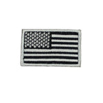 US Flag Velcro Patch - Black/Silver