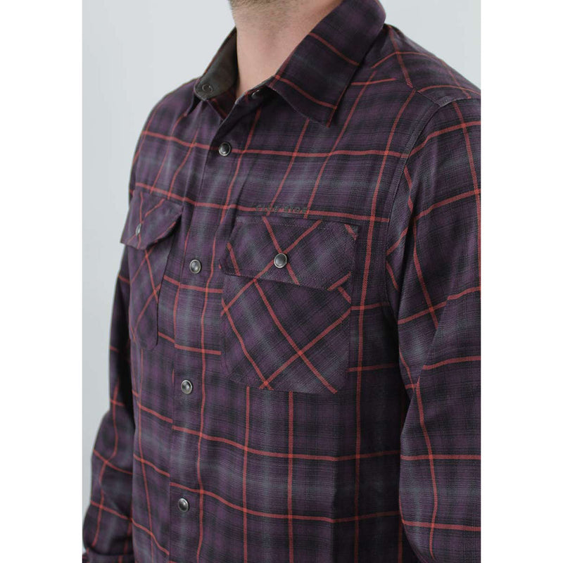 Daniel Flannel Men's Shirt - Navy/Brown