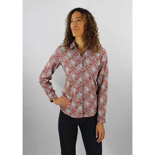 Gracie Long Sleeve Women's Shirts - Coral Mosaic | Action Pro Sports