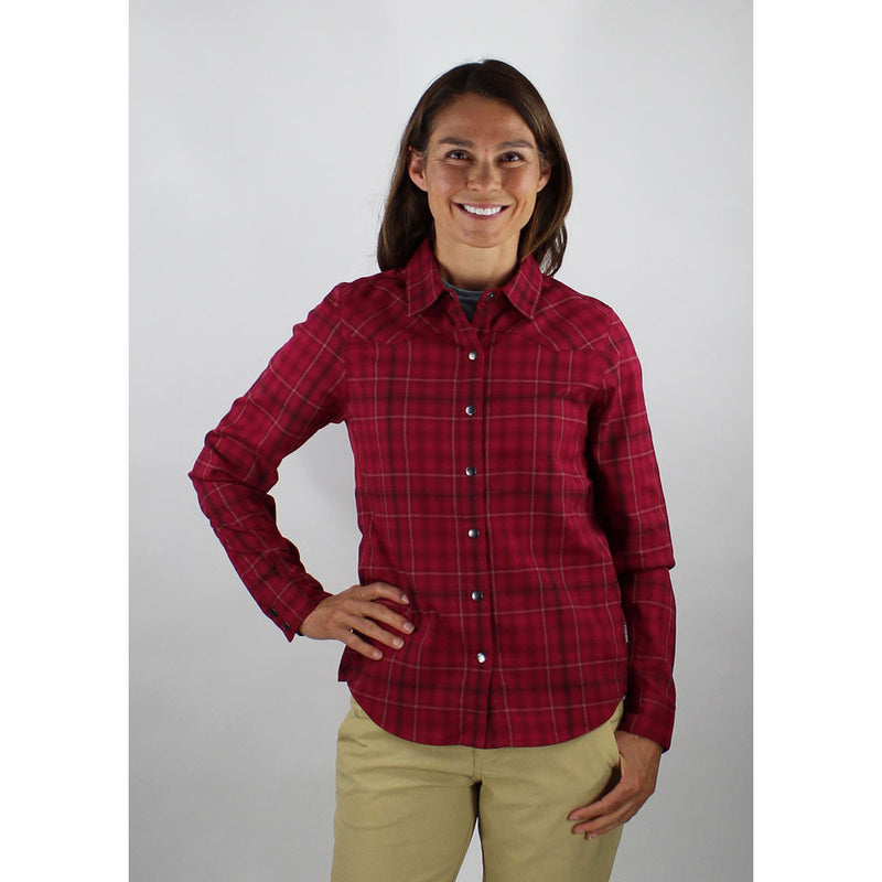 Liv'N Long Sleeve Women's Flannel - Deep Red | Action Pro Sports