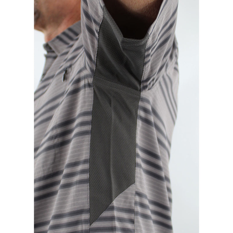 Vibe Men's Shirt - Dark Grey Stripe