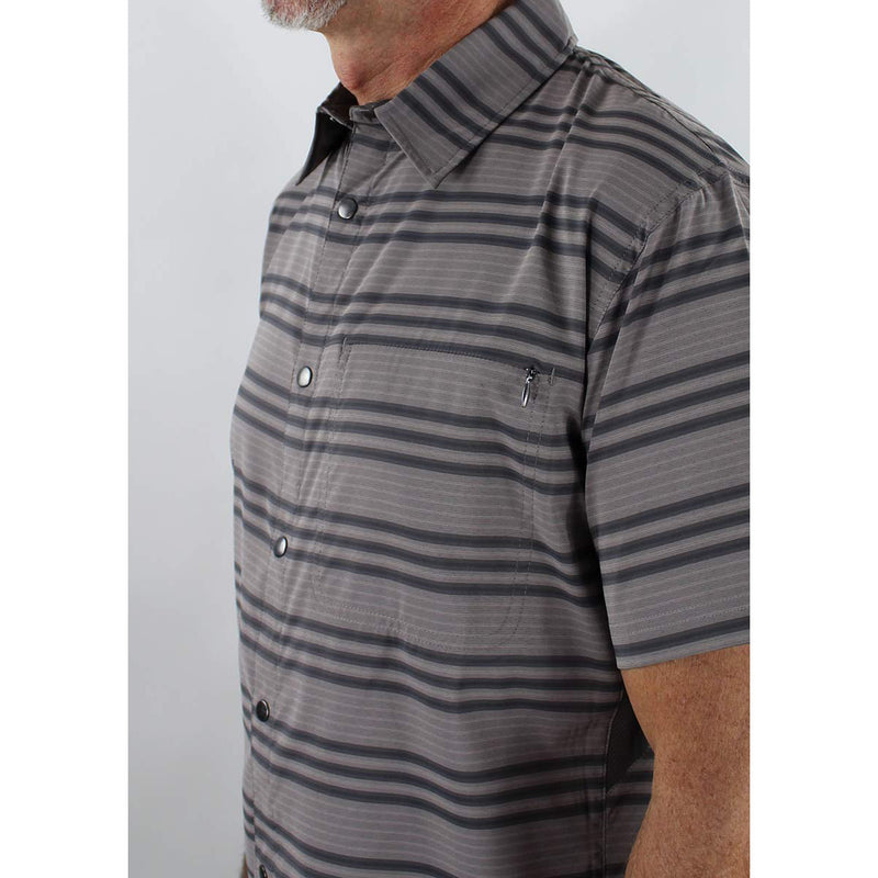 Vibe Men's Shirt - Burnt Cayenne Stripe