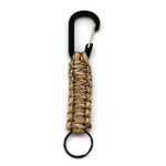 Tactical Carabiner & Paracord Key Chain - Tan Camo | Action Pro Sports